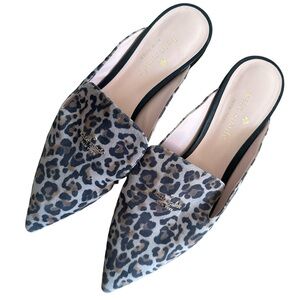 Kate Spade LORETTA Leopard-Print Suede Mules